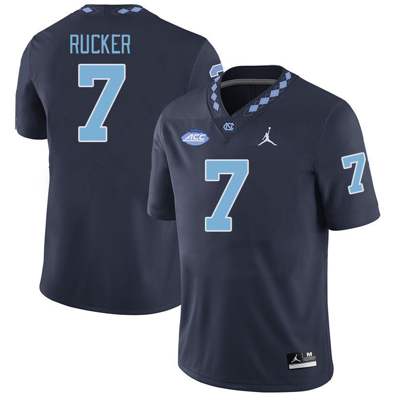 Men #7 Kaimon Rucker North Carolina Tar Heels College Football Jerseys Stitched-Navy